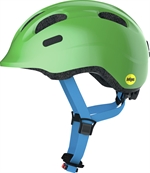 Abus Smiley 2.1 Sparkling Green Mips LED Lykt | Grønn sykkelhjelm med mips til barn og baby